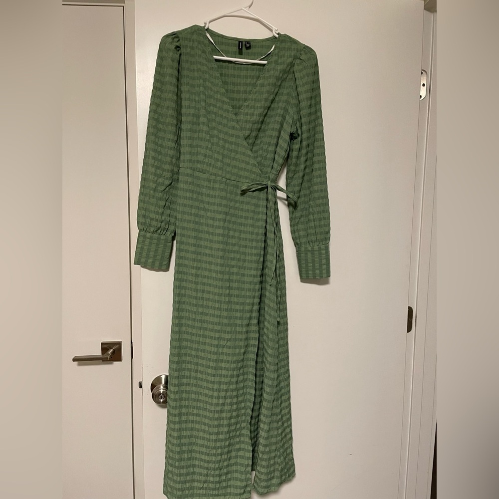 Green striped ASOS dress